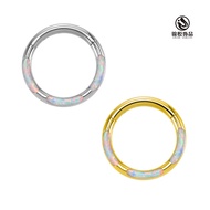 Today's New Product/Hot Sale G23 Titanium Opal Nose Ring European American Body Pungent Nose Middle 