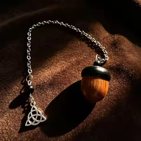 Wood Pendulum for Dowsing Divination Openable Wooden Pendulum Radiestesia Reiki Healing Meditation T