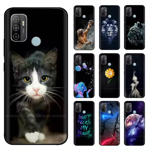 For Oppo A53 Case A53s Soft TPU Phone Back Case for OPPO A53S A32 OPPOA53 A 53 Cases Soft Silicone B