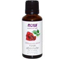 Rose Absolute Essential Oil [5% Grapeseed Oil Blend], Now Foods (30ml)