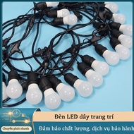 Waterproof outdoor decorative light bulb string for milk tea cafes interior decor 5m10b - 10m15b- 10