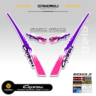 SUZUKI STRIPING CRYSTAL TUNE MOTIF X8 STICKER CRYSTAL TUNE CUSTOM STICKER ORIGINAL CRYSTAL MOTORCYCL