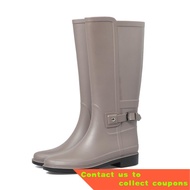 Rain Boots for Women Rain Shoes Knee-High Socks Stocking Fashion Outerwear Waterproof Rubber Shoes Non-Slip Shoe Cover A