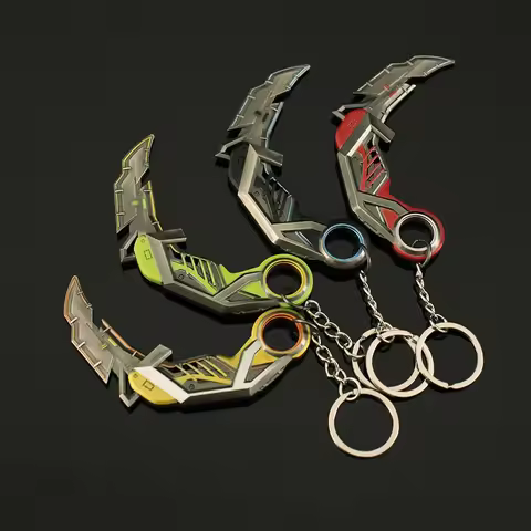9cm Valorant Keychain RGX 11z Pro Karambit Game Peripheral Metal Melee Agents Weapon Model Desktop O