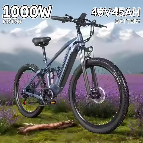 Nathaniel Electric bicycle,1000W Motor,45Ah large capacity batteries,27.5"Adult E-Mountain Bike,7 sp