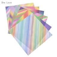 Chzimade 48 Sheets Gradients Rainbow Origami Paper DIY Kids Students Art Handcrafts