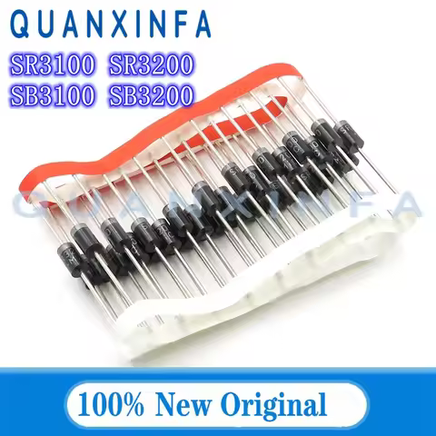 50PCS SR3100 SB3100 3A100V SR3200 SB3200 3A/200V Schottky diodes