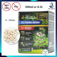 SL Aqua Ceramic Cylinder Bio Filter Media 0.5L | bio filter media aquarium bio media bakteria bacter