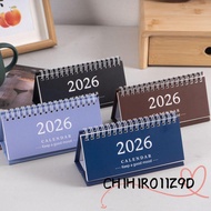 CHIHIRO11Z9D 2026 Desk Calendar, Desktop Decoration Coil Mini Calendar, Simple Portable Daily Planne