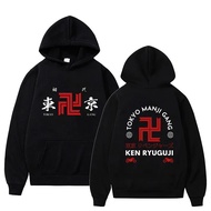 Anime Tokyo Revengers Hoodies Hooded Pullovers For Men Streetwear Clothing Long Tee