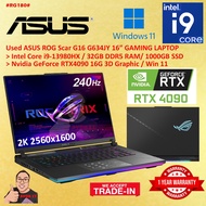 #RG180 USED ASUS ROG STRIX SCAR 16 G634JY Gaming Laptop intel i9 13980HX 32GB 1TB SSD RTX4090  RTX 4