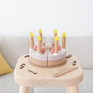 日本 dou toy 生日蛋糕 Make a wish 木製玩具積木組