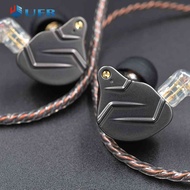 KZ ZSN Pro หูฟังเบส HIFI 1DD + เทคโนโลยีไฮบริด1BA เฮดโฟนแบบมีสายตัดเสียงรบกวน3.5มม. ไม่มีปลั๊ก/พร้อม