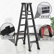 ‍🚢Free Shipping🚢Ladder Thickened Aluminium Alloy Herringbone Ladder Multi-Functional Indoor Home Engineering Ladder Ladd