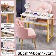 Meja Kuku Nail Art Meja Nail Art 80-120CM Meja Kerja Multifungsi Meja Salon Kuku Meja Manikur Ganda