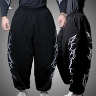 Cool felt Baggy pants Ver 3, jogger style, long elastic leg, Culottes Form Balloon Unisex Big Size T