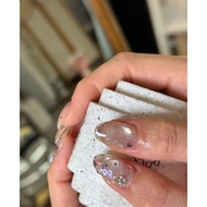 Kitty sequins cute summer short nails hand-worn nails