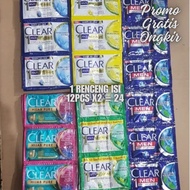 SHAMPOO CLEAR ANTI KETOMBE SACHET RENCENG ISI 24PCS ALL VARIANT ICE COOL MENTHOL & MEN