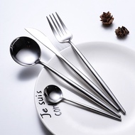 [🇲🇾🇲🇾 Ready Stock] Nordic Silver Stainless Steel Cutlery Set Flatware Spoon Fork Knife Sudu Garfu