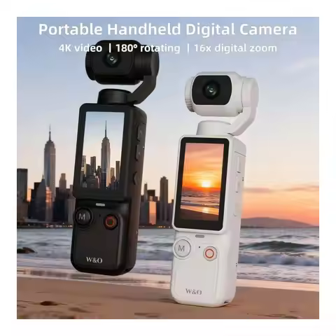 Portable Handheld Digital Camera, 1 Megapixel Resolution, 16x Digital Zoom, 4K Video Recording, 180 
