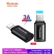 Mcdodo Type C To Lightning  Converter 3A Fast Charger Type C To Micro USB Compatible with  phone  Cable Android Cable  OTG-768/769