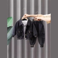 Boy Denim Set Spring Spring Autumn Baby Handsome Boy Children Two-Piece Set Boy Baby Boy #3.2