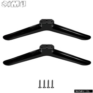 SIMULR TV Base Stand Legs, With Screws Universal TV Stand Base Mount,  Black TV Stand Leg Base Brack