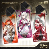 Wuthering Waves 12×6cm Acrylic Pendant ID Badge Holder Lanyard Shorekeeper Cantarella Jinsi Game Cha