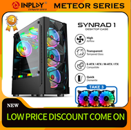 🥇NO1 INPLAY PC Case Computer Gaming Case Desktop case Matx case With 6*12CM Fan Slot USB Port Temper