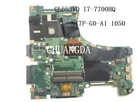 GL553VD Laptop Motherboard For Asus ROG GL553VE GL553V FX53VD ZX53V Original Mainboard I7-7700HQ GTX