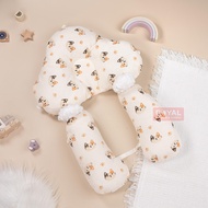 High-quality U-shaped pillow made of muslin fabric mixed with beans, anti-flattening shaping pillow 