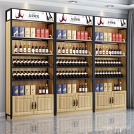 Wine Storage Wine Cabinet Liquor Commercial Wine Rack Floor Cabinet Shelf Chateau Display Cabinet Shelf Iron Frame Super
