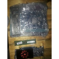 Combo main gigabyte h61 ram 4g bus 1600 chip xeon E1220v2 vga genuine dell 1g d5