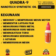 OLI ADITIF QUADRA-9 NANOTECH SYNTHETIC OlL 30 ML OLI SINTETIS NANO MERAWAT & MELINDUNGI MESIN MOTOR
