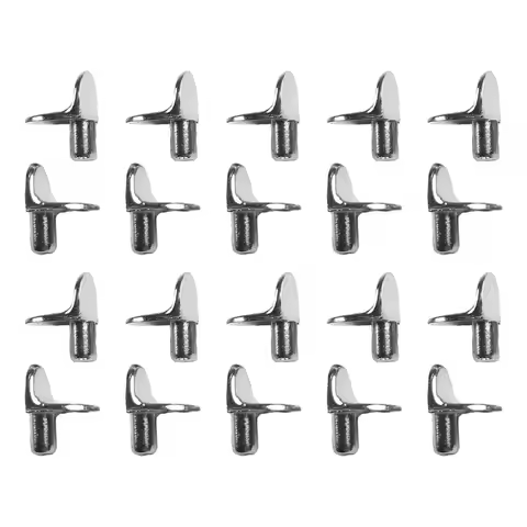 20Pcs Metal Shelf Support Studs – 5mm Shelf Brackets for Cabinet Cupboard Wardrobe Glass Shelf Fixin