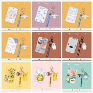 New Arrival We Bare Bears Card Holder with keychain Cute Creative Cool Meal Card Bus Card Protective Case