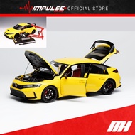 MotorHelix 1:18 MH M85306 Honda Civic Type R (FL5), Sunlight Yellow Limited Edition
