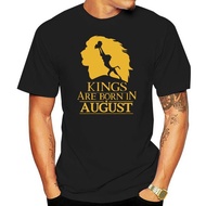 oversize T-shirt Kings Are Born In August The Lion King T Shirt Black Cotton Men S-3Xl 29Th 30Th 40T