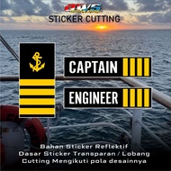 CAPTAIN & ENGINEER STRIPES Rank Sticker