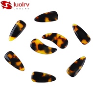 LUOLRV 8PCS Guzheng Nail Covers, Tortoiseshell Transparent Blue Color Plastic Guzheng Finger Picks, 