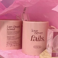 [JAFA] Valen Pink Love Ceramic Mug/Glass Mug Ceramic Valentine Aesthetic Cute Elegant