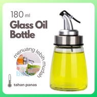 Botol Minyak Kaca Penyimpanan Kecap Olive Oil Gelas Tahan Panas 180ml