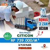 Hebel Bata Ringan Citicon isi 11.52 kubik Untuk Wilayah Pemalang