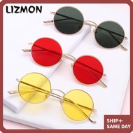 LIZMON Vintage Sunglasses Metal Frame UV Protection Circle Glasses Round Sunglasses