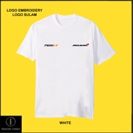 Round Neck T shirt Microfiber Quick Dry Fit Jersey Logo Embroidery Sulam McLaren765LT V8 Turbo Engin