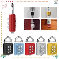 CLEVERHD 6 Digit Button Password Lock Metal Combination Lock Travel Luggage Padlock