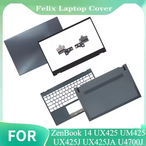 For ZenBook 14 UX425 UM425 UX425J UX425JA U4700J New Laptop LCD Back Cover Front Bezel Palmrest Hing