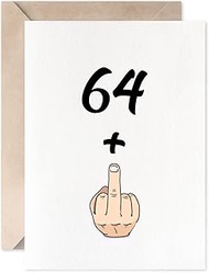 Funny 65th Birthday Card, 64+1 women Or Men Sweet 65 Years Old Birthday Gift Joke Card