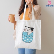 Win Win Canvas Bag Cute Pocket Collection | Many sizes, many colors