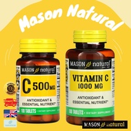 พร้อมส่ง Mason Natural Vitamin C 500 1000 mg 100 vitaminc วิตามินซี ชลอความแก่ ผิวใส mason vitamin c